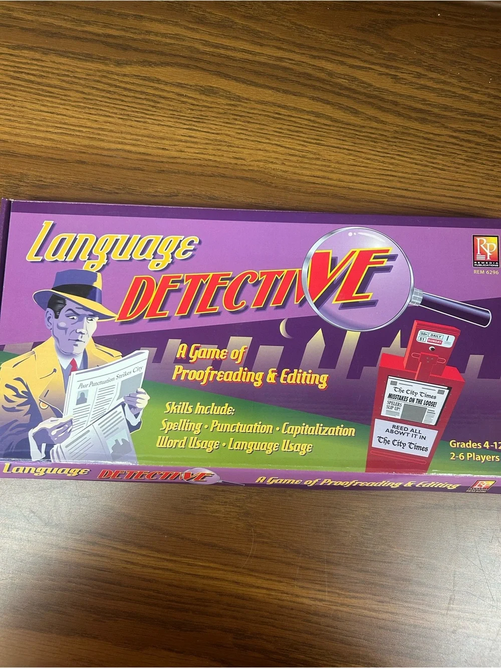 Language Detective Proofreading & Editing Board Game, homeschool English 4-12 gr